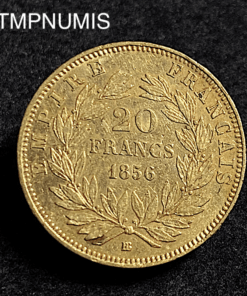 ,MONNAIE,20,FRANCS,OR,NAPOLEON,III,1856,BB,STRASBOURG,