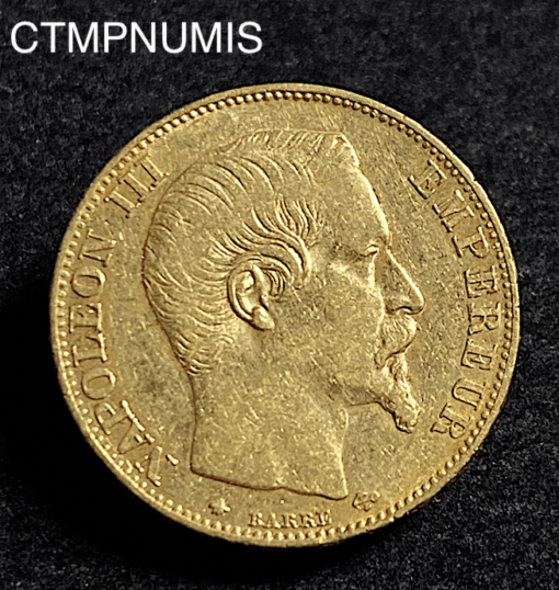 ,MONNAIE,20,FRANCS,OR,NAPOLEON,III,1856,BB,STRASBOURG,