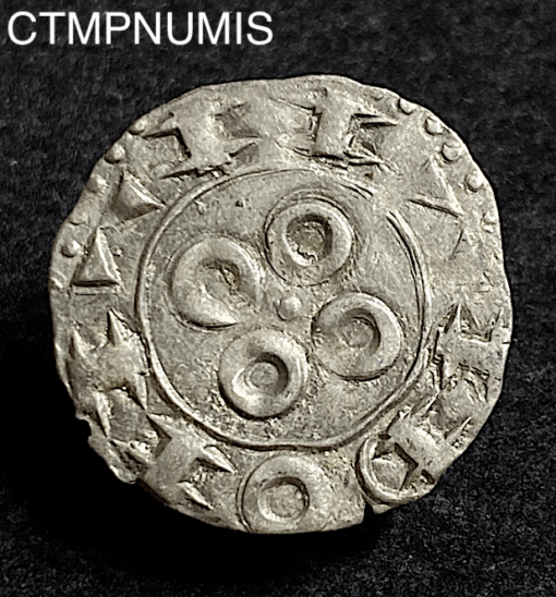 ,MONNAIE,FEODALE,LANGUEDOC,DENIER,ARGENT,MELGUEIL,