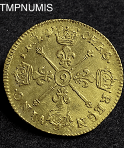 ,MONNAIE,ROYALE,LOUIS,XIV,LOUIS,OR,AUX,INSIGNES,1704,RENNES,
