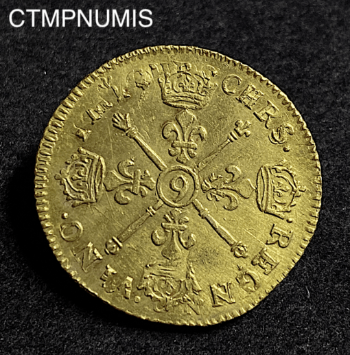 ,MONNAIE,ROYALE,LOUIS,XIV,LOUIS,OR,AUX,INSIGNES,1704,RENNES,