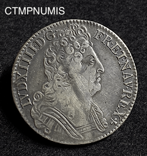,MONNAIE,ROYALE,LOUIS,XIV,1/4,ECU,ARGENT,1713,X,AMIENS,