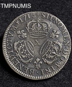 ,MONNAIE,ROYALE,LOUIS,XIV,1/4,ECU,ARGENT,1713,X,AMIENS,