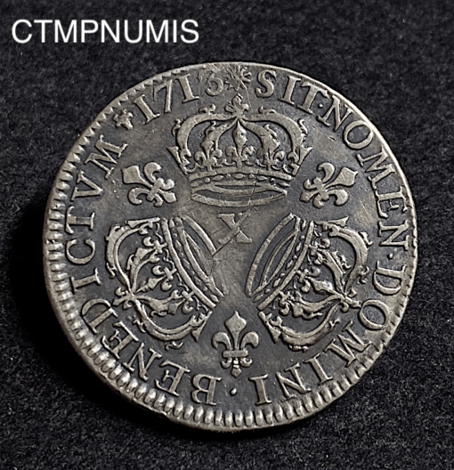 ,MONNAIE,ROYALE,LOUIS,XIV,1/4,ECU,ARGENT,1713,X,AMIENS,