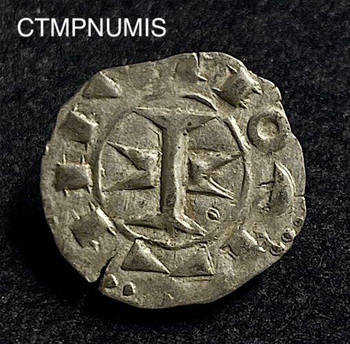 ,MONNAIE,FEODALE,LANGUEDOC,OBOLE,ARGENT,MELGUEIL,