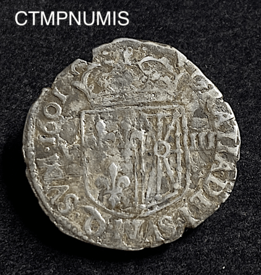 ,MONNAIE,HENRI,IV,ROYALE,1/8,ECU,FRANCE,NAVARRE,1601,