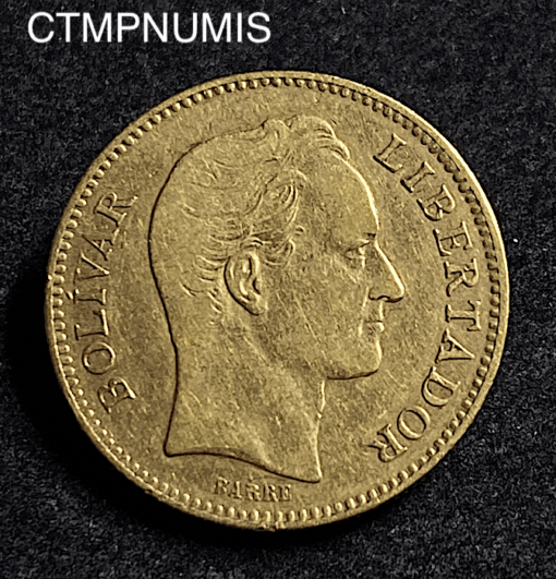 ,MONNAIE,VENEZUELA,20,BOLIVARES,1880,OR,