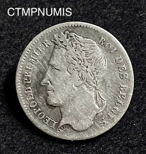 ,MONNAIE,BELGIQUE,1/4,FRANC,ARGENT,1834,