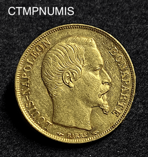 ,MONNAIE,20,FRANCS,OR,NAPOLEON,1852,SUP,