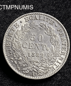 ,MONNAIE,50,CENTIMES,ARGENT,CERES,1882,SUP,