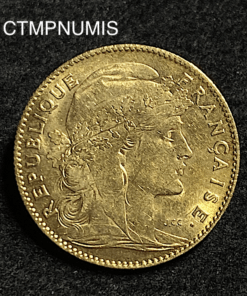 ,MONNAIE,10,FRANCS,OR,COQ,1911,