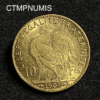 ,MONNAIE,10,FRANCS,OR,COQ,1907,