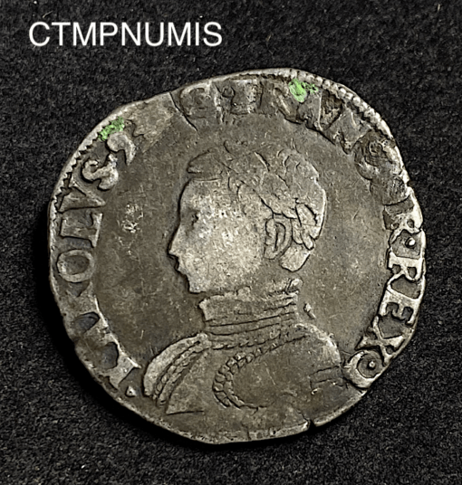 ,MONNAIE,CHARLES,IX,TESTON,ARGENT,1563,L,BAYONNE,