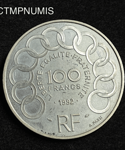,MONNAIE,100,FRANCS,ARGENT,JEAN,MONNET,1992,