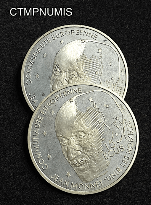 ,MONNAIE,100,FRANCS,ARGENT,JEAN,MONNET,1992,