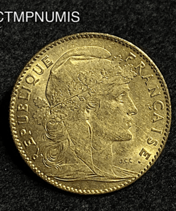 ,MONNAIE,10,FRANCS,OR,COQ,1906,