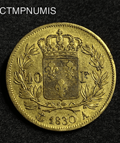 ,MONNAIE,40,FRANCS,OR,CHARLES,X,1830,