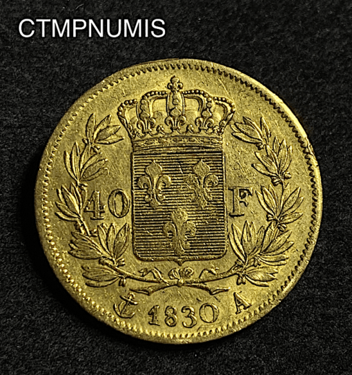 ,MONNAIE,40,FRANCS,OR,CHARLES,X,1830,