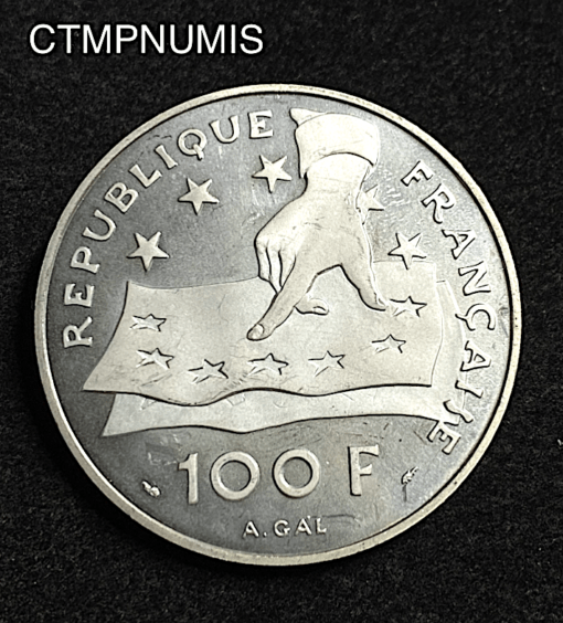 ,MONNAIE,100,FRANCS,DESCARTES,15,ECUS,1991,