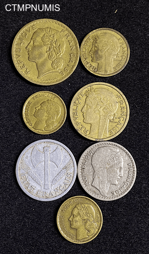 ,LOT,MONNAIE,FRANCAISE,5,EXEMPLAIRES,RARE,