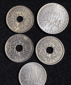 ,LOT,MONNAIE,FRANCAISE,ARGENT,5,EXEMPLAIRES,RARE,