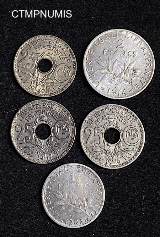 ,LOT,MONNAIE,FRANCAISE,ARGENT,5,EXEMPLAIRES,RARE,