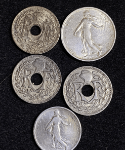 ,LOT,MONNAIE,FRANCAISE,ARGENT,5,EXEMPLAIRES,RARE,