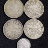,MONNAIE,FRANCAISE,LOT,ARGENT,5,EXEMPLAIRES,RARE,