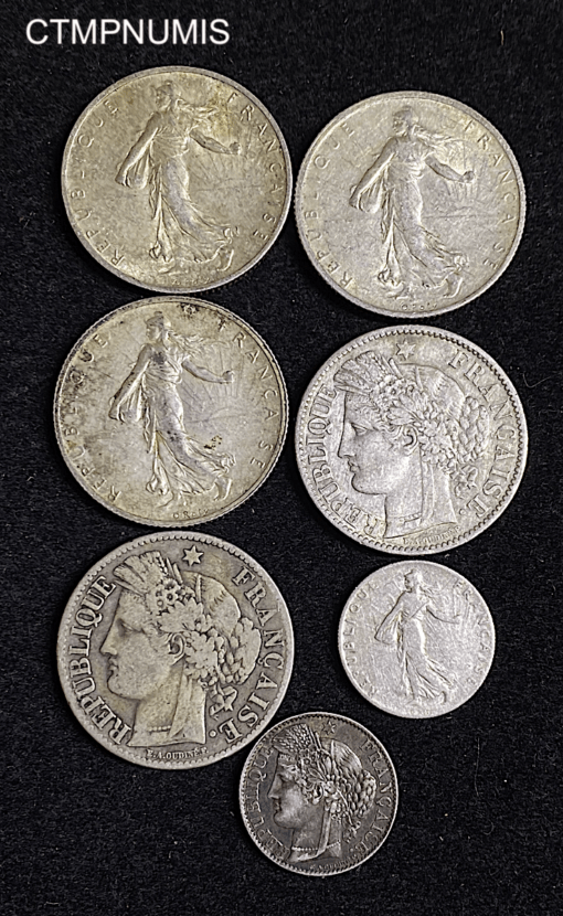 ,MONNAIE,FRANCAISE,LOT,ARGENT,RARE,