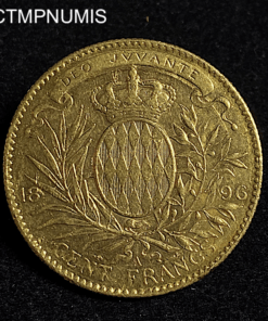 ,MONNAIE,100,FRANCS,OR,MONACO,1896,