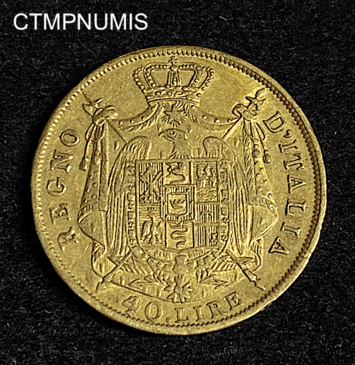 ,MONNAIE,ITALIE,40,LIRE,OR,NAPOLEON,1812,MILAN,