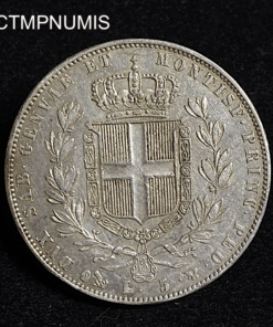 ,MONNAIE,ITALIE,5,LIRE,ARGENT,1843,GENES,
