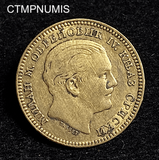 ,MONNAIE,SERBIE,20,DINARA,OR,1879,