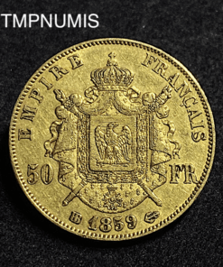 ,MONNAIE,50,FRANCS,OR,NAPOLEON,1859,BB,STRASBOURG,