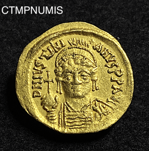 ,MONNAIE,CONSTANTINOPLE,SOLIDUS,JUSTINIEN,OR,