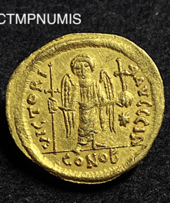 ,MONNAIE,CONSTANTINOPLE,SOLIDUS,JUSTINIEN,OR,