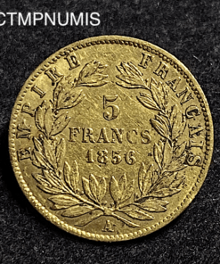 ,MONNAIE,5,FRANCS,OR,NAPOLEON,1856,