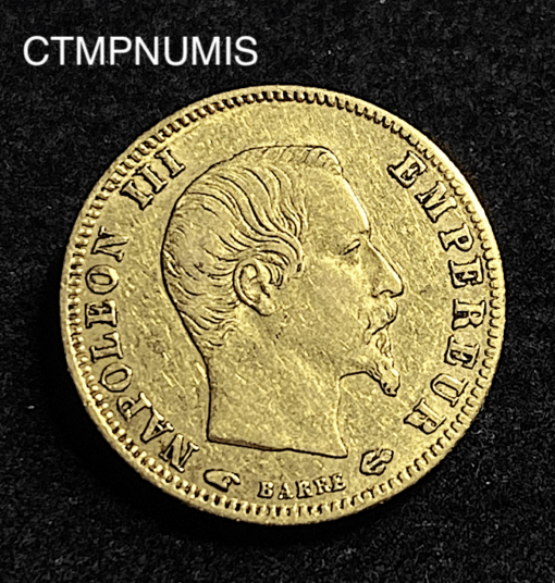 ,MONNAIE,5,FRANCS,OR,NAPOLEON,1856,