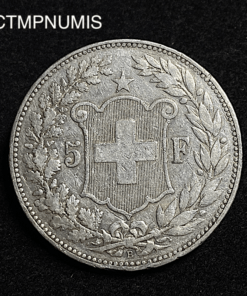 ,MONNAIE,SUIISE,5,FRANCS,ARGENT,1888,BERNE,