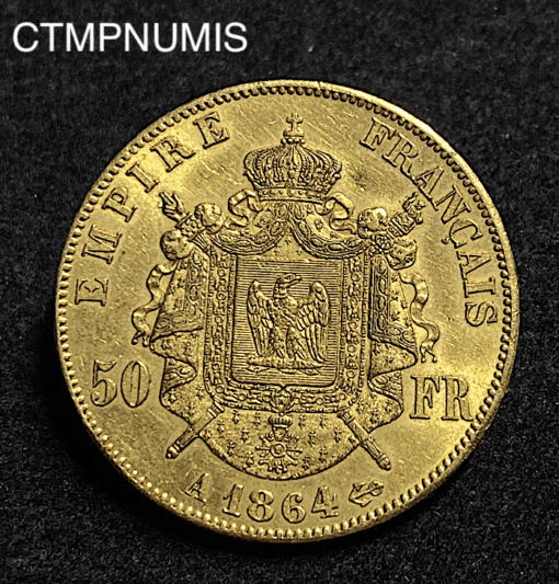 ,MONNAIE,50,FRANCS,OR,NAPOLEON,1864,