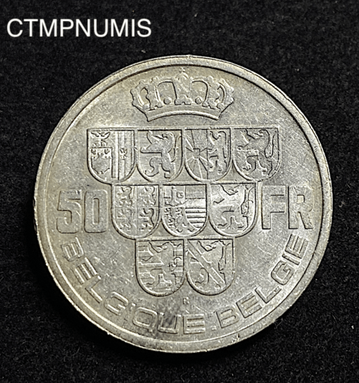 ,MONNAIE,BELGIQUE,50,FRANCS,ARGENT,1940,
