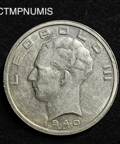 ,MONNAIE,BELGIQUE,50,FRANCS,ARGENT,1940,
