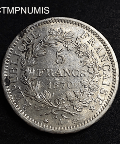 ,MONNAIE,5,FRANCS,ARGENT,HERCULE,1870,