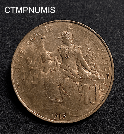 ,MONNAIE,10,CENTIMES,DUPUIS,1915,SUP,