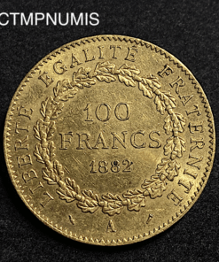 ,100,FRANCS,OR,MONNAIE,GENIE,1882,
