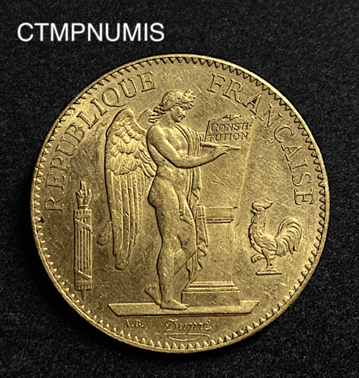 ,100,FRANCS,OR,MONNAIE,GENIE,1882,