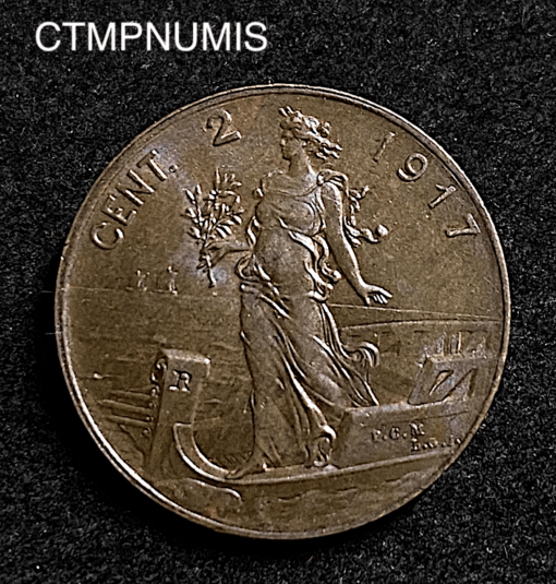 ,MONNAIE,ITALIE,2,CENTESIMI,1917,