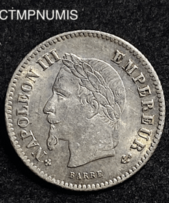 ,MONNAIE,20,CENTIMES,NAPOLEON,1868,BB,STRASBOURG,