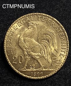 ,MONNAIE,20,FRANCS,OR,COQ,1899,SUP,