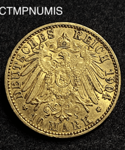 ,MONNAIE,ALLEMAGNE,PRUSSE,10,MARK,OR,1904,